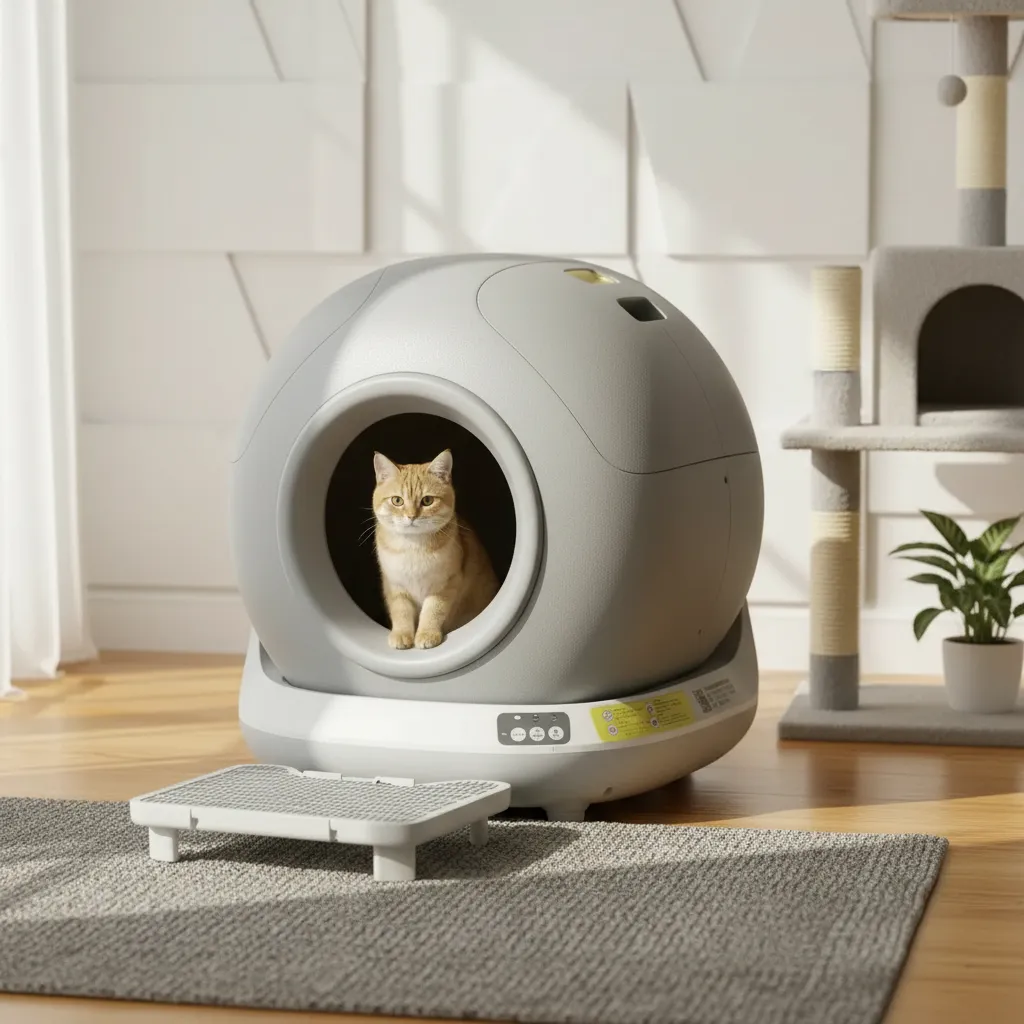 Arenero Automático Gatos Caja De Arena Baño Autolimpiable