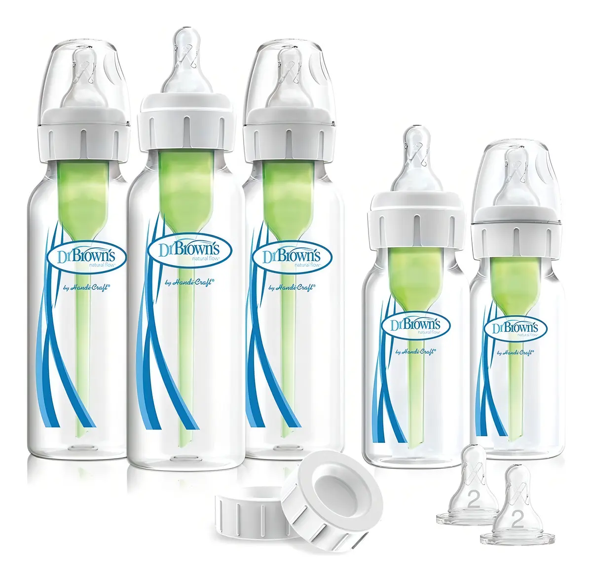 Set Teteros Dr Brown's Options 5 Uds Anticolicos Bebe 0m+